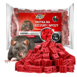 No Pest, Bromadiolon, Blokken, Rattengif en Muizengif, Knaagdierengif, 1 kg
